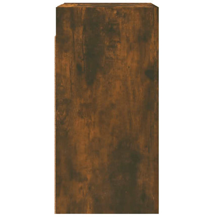 Tv-bänk rökfärgad ek 30,5x30x60 cm konstruerat trä