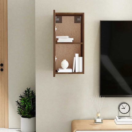 Tv-bänk brun ek 30,5x30x60 cm konstruerat trä