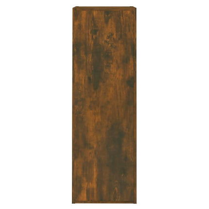 Tv-bänk rökfärgad ek 30,5x30x90 cm konstruerat trä