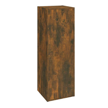 Tv-skåp 2 st rökfärgad ek 30,5x30x90 cm konstruerat trä