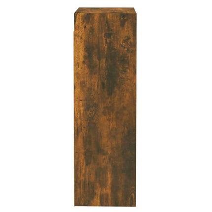 Tv-skåp 2 st rökfärgad ek 30,5x30x90 cm konstruerat trä