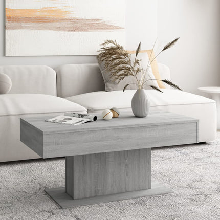Soffbord grå sonoma-ek 96x50x45 cm konstruerat trä