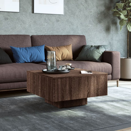 Soffbord brun ek 60x60x31,5 cm konstruerat trä