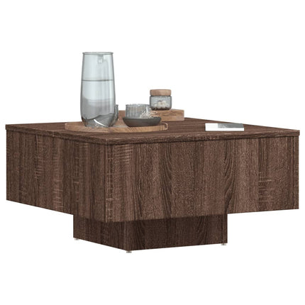 Soffbord brun ek 60x60x31,5 cm konstruerat trä