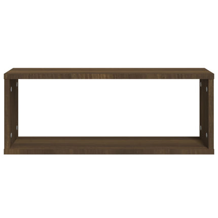 Vägghyllor 2 st brun ek 60x15x23 cm konstruerat trä