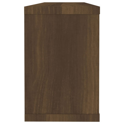 Vägghyllor 6 st brun ek 60x15x23 cm konstruerat trä