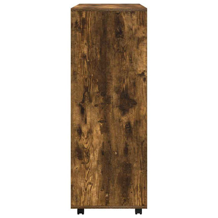 Garderob rökfärgad ek 80x40x110 cm konstruerat trä