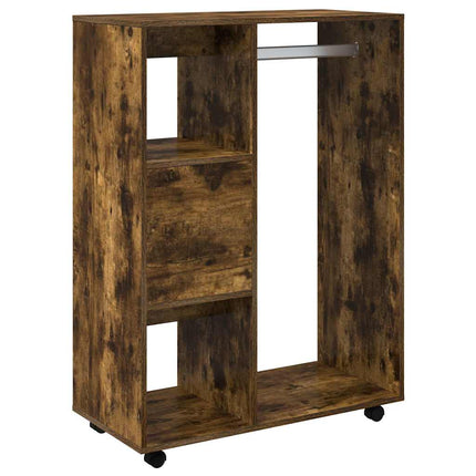 Garderob rökfärgad ek 80x40x110 cm konstruerat trä