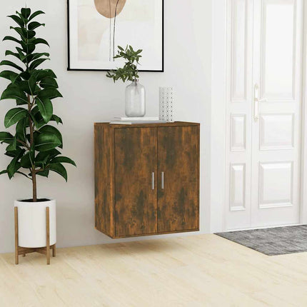 Skoställ rökfärgad ek 60x35x70 cm konstruerat trä