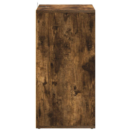Skoställ rökfärgad ek 60x35x70 cm konstruerat trä