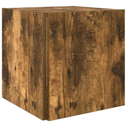 Sidobord rökfärgad ek 33x33x34,5 cm konstruerat trä