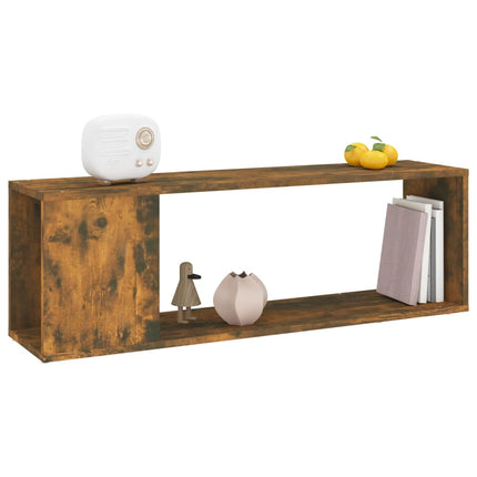 Tv-bänk rökfärgad ek 100x24x32 cm konstruerat trä