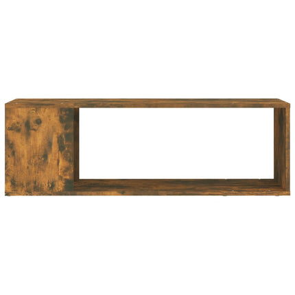 Tv-bänk rökfärgad ek 100x24x32 cm konstruerat trä
