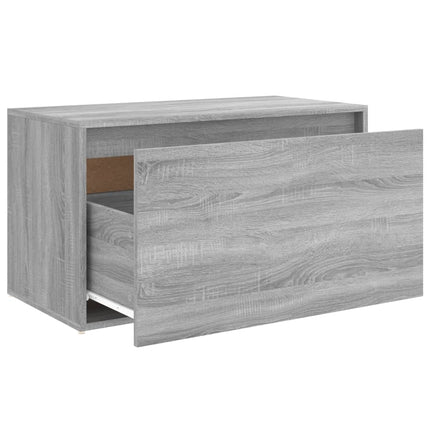 Hallbänk 80x40x45 cm grå sonoma-ek konstruerat trä