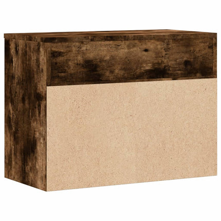 Skobänk rökfärgad ek 60x30x45 cm konstruerat trä