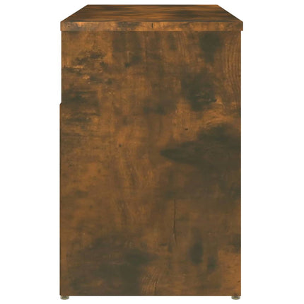 Skobänk rökfärgad ek 80x30x45 cm konstruerat trä