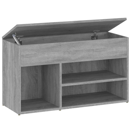 Skobänk grå sonoma 80x30x45 cm konstruerat trä