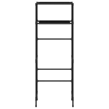 Toaletthylla med 2 hyllplan svart 53,5x28x143 cm järn