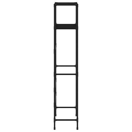 Toaletthylla med 2 hyllplan svart 53,5x28x143 cm järn