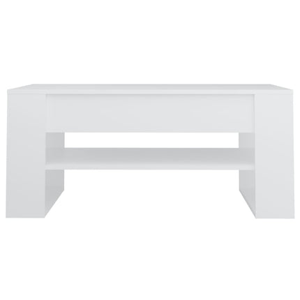 Soffbord vit 102x55x45 cm konstruerat trä