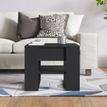 Soffbord svart 55,5x55x45 cm konstruerat trä