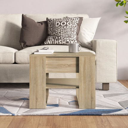 Soffbord sonoma-ek 55,5x55x45 cm konstruerat trä
