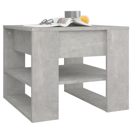 Soffbord betonggrå 55,5x55x45 cm konstruerat trä