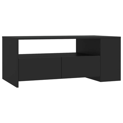 Soffbord svart 102x55x42 cm konstruerat trä