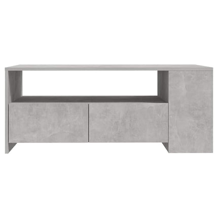 Soffbord betonggrå 102x55x42 cm konstruerat trä