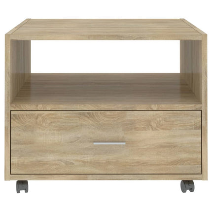 Soffbord sonoma-ek 55x55x40 cm konstruerat trä