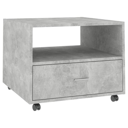 Soffbord betonggrå 55x55x40 cm konstruerat trä