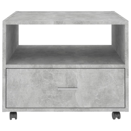 Soffbord betonggrå 55x55x40 cm konstruerat trä