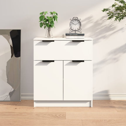 Skåp vit 60x30x70 cm konstruerat trä