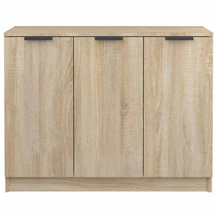 Skänk sonoma-ek 90,5x30x70 cm konstruerat trä