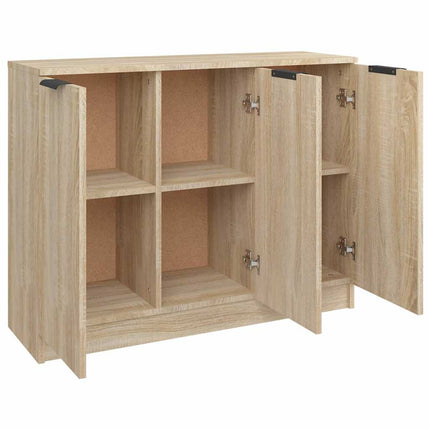 Skänk sonoma-ek 90,5x30x70 cm konstruerat trä