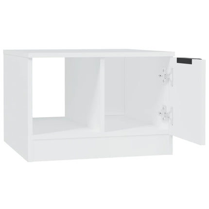 Soffbord vit 50x50x36 cm konstruerat trä