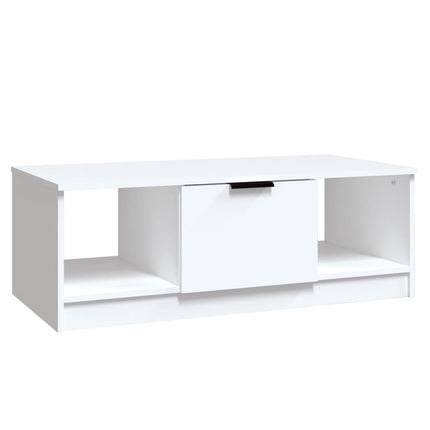 Soffbord vit 102x50x36 cm konstruerat trä