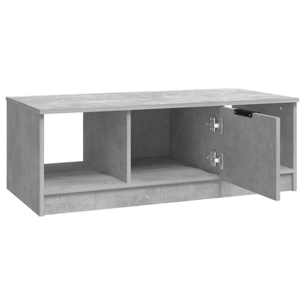 Soffbord betonggrå 102x50x36 cm konstruerat trä