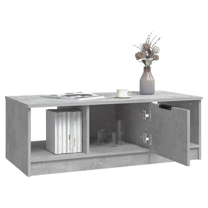Soffbord betonggrå 102x50x36 cm konstruerat trä