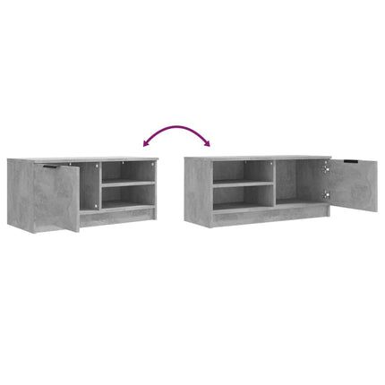 Tv-bänk betonggrå 80x35x36,5 cm konstruerat trä