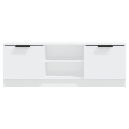 Tv-bänk vit 102x35x36,5 cm konstruerat trä