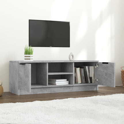 Tv-bänk betonggrå 102x35x36,5 cm konstruerat trä