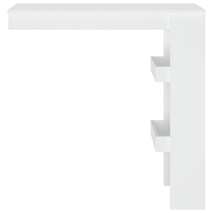 Barbord väggmonterat vit 102x45x103,5 cm konstruerat trä