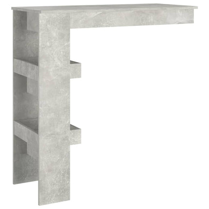 Barbord väggmonterat betonggrå 102x45x103,5 cm konstruerat trä