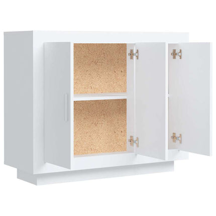 Skåp vit 92x35x75 cm konstruerat trä