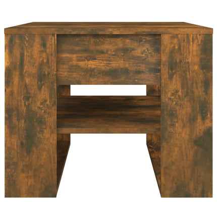 Soffbord rökfärgad ek 55,5x55x45 cm konstruerat trä