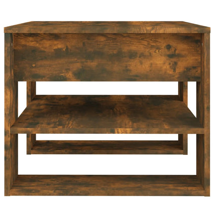 Soffbord rökfärgad ek 55,5x55x45 cm konstruerat trä