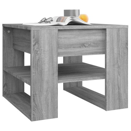 Soffbord grå sonoma-ek 55,5x55x45 cm konstruerat trä