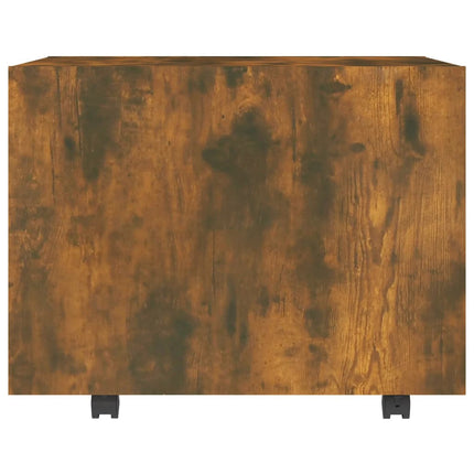 Soffbord rökfärgad ek 55x55x40 cm konstruerat trä