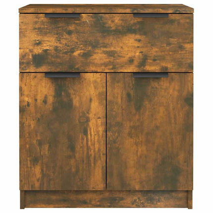 Skänk rökfärgad ek 60x30x70 cm konstruerat trä